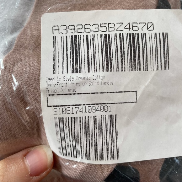 Seed to Style Organic Cotton Cardigan XL NWT - Picture 3 of 5